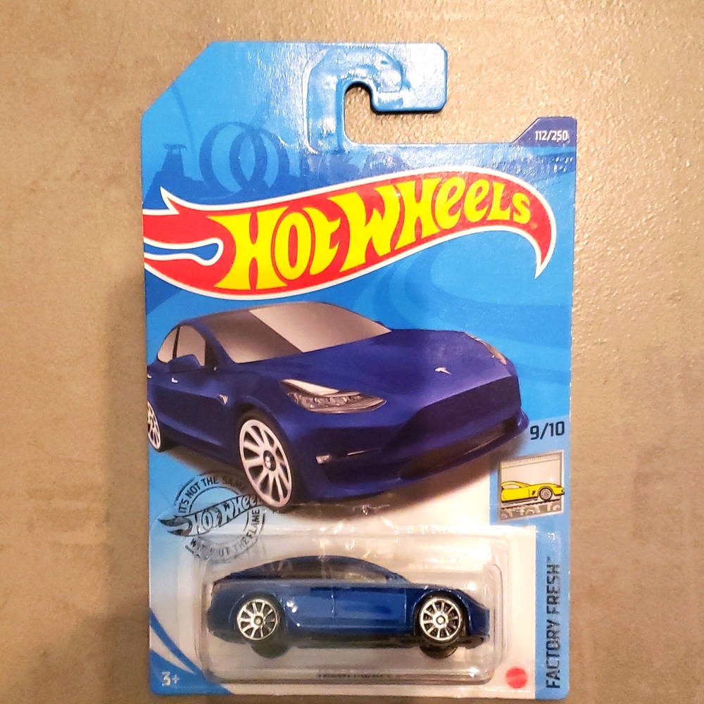 Tesla Model 3 Hotwheels Factory Fresh Collectible Die-cast